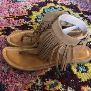 ✨ Restricted Suede Fringe Sandals ✨